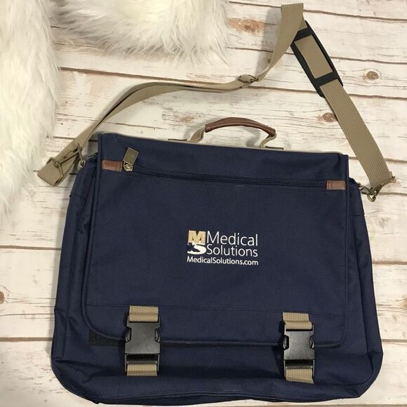 Leeds Laptop Work Bag Blue Travel Commute 33 - Picture 1 of 16